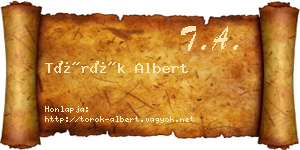 Török Albert névjegykártya